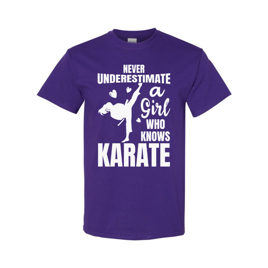 "Never Underestimate A Girl who Knows Karate" Sweatshirt
