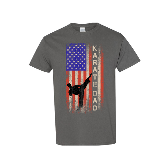 Karate Dad American Flag T-Shirt