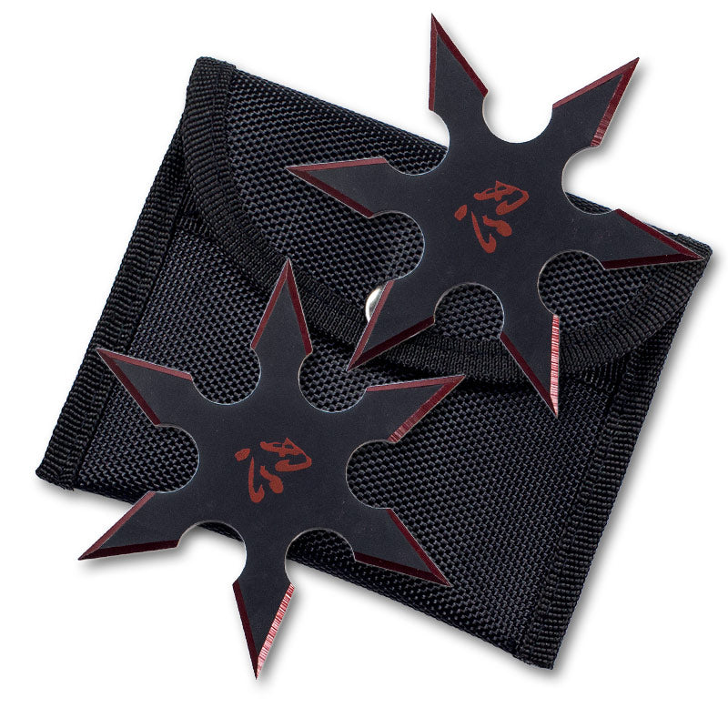 Red Blade Ninja Star Set