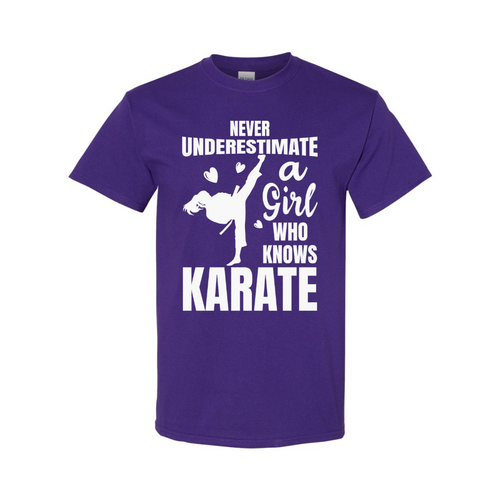 "Never Underestimate A Girl who Knows Karate" Long Sleeve Shirt