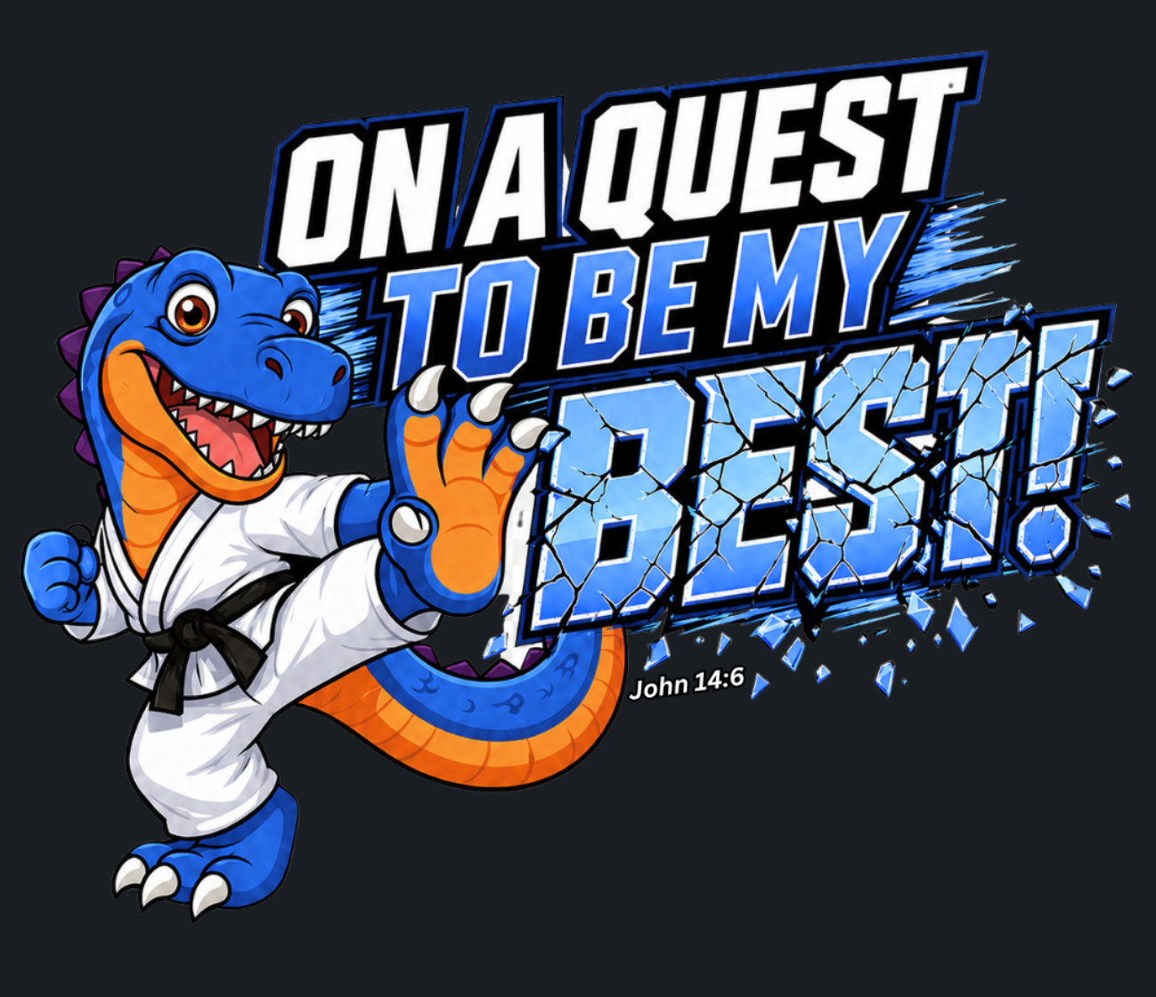 On a Quest Blue Dragon T-Shirt