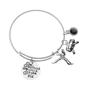 Karate Charm Silver Bracelet