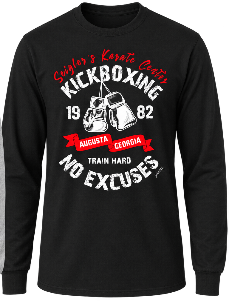 "No Excuses" Kickboxing Long Sleeve T-Shirt