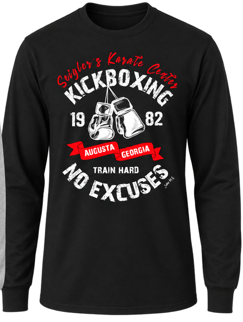"No Excuses" Kickboxing Long Sleeve T-Shirt