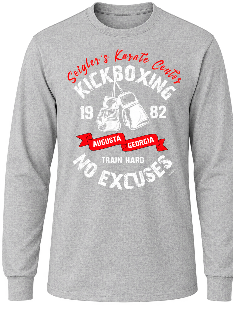 "No Excuses" Kickboxing Long Sleeve T-Shirt