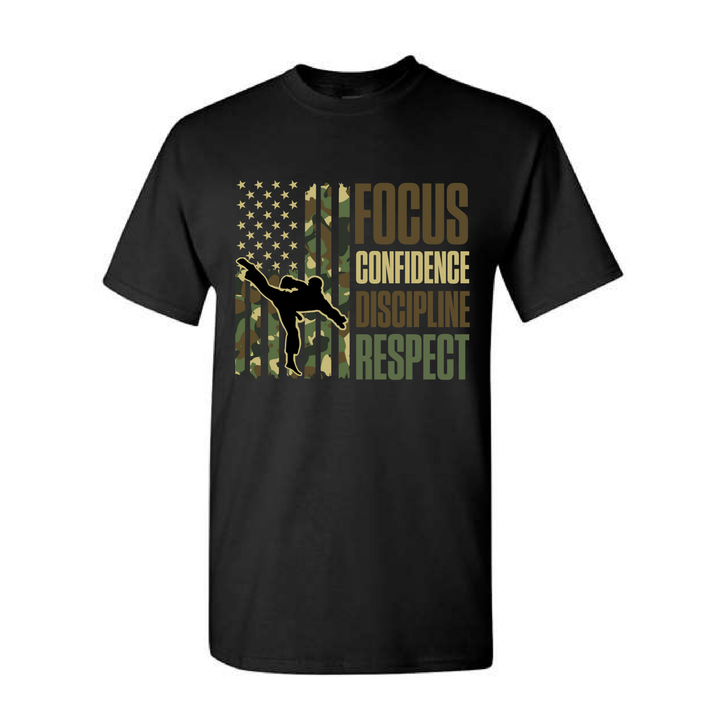 Camo American Flag Values T-Shirt